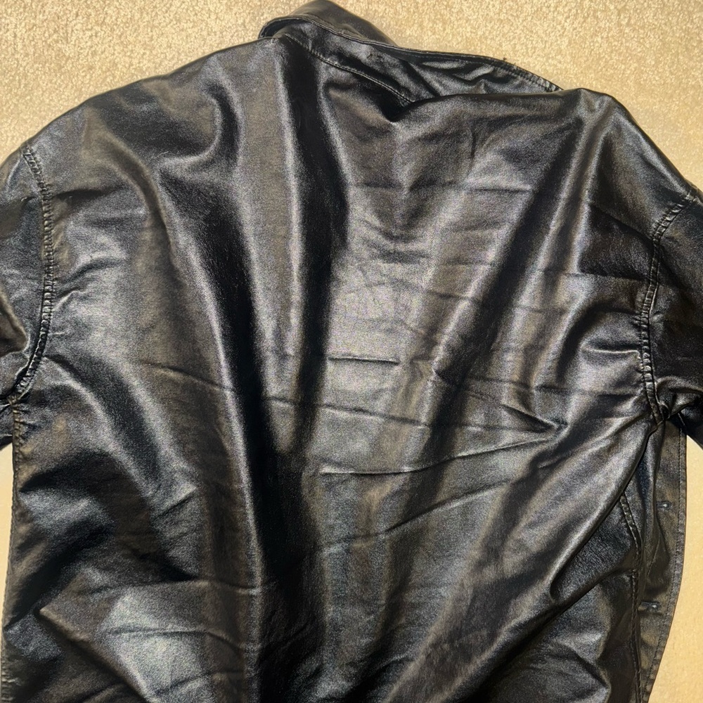 SHEIN Women's Black Leather Jacket - Picture 4 of 5